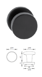 Ajtószerelvények MP Ball fix-R (fekete) - MP Fekete