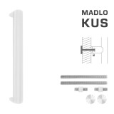 Ajtókilincs MP FT - K40 40x20 mm UN (WS - Fehér matt) - db - MP WS (fehér szőnyeg)