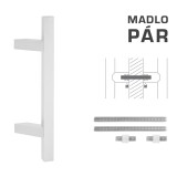 AJTÓKINCS MP kód K31Z 25x25 mm UN - pár (WS - Fehér matt) - MP WS (fehér szőnyeg)