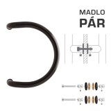 AJTÓKILINCS MP M1 WA/AS-GLASS - pár (barna RAL 8019) - Brown képviselő