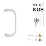 AJTÓKILINCS MP M2 WA/CS-GLASS - db (fehér fényes RAL 9016) - MP Fehér fényes