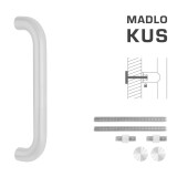 AJTÓKINCS MP kód K01 Ø 32 mm UN - távolság 350 mm (WS - Fehér matt) - MP WS (fehér szőnyeg)
