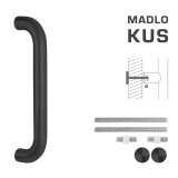 AJTÓKINCS MP kód K01 Ø 32 mm UN - távolság 350 mm (BS - Fekete matt) - MP BS (matt fekete)