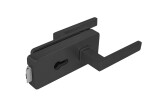 LOCK üvegajtókhoz MP UNIQUE R8 QUADRA fogantyúval - PZ (BS - Matt fekete) - MP BS (matt fekete)