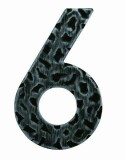 Házszámok MP - LR - 120 mm (Fekete kovácsolt) - 6 - MP HAVOLT FEKETE