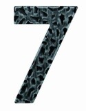 Házszámok MP - LR - 120 mm (Fekete kovácsolt) - 7 - MP HAVOLT FEKETE
