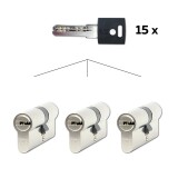 3 db EURO XColor 6 pontos építőhengerbetét készlet közös záráshoz - &amp;quot;SU&amp;quot; - EC.30/35.NI.SET3.BIL - Richter nikkel matt
