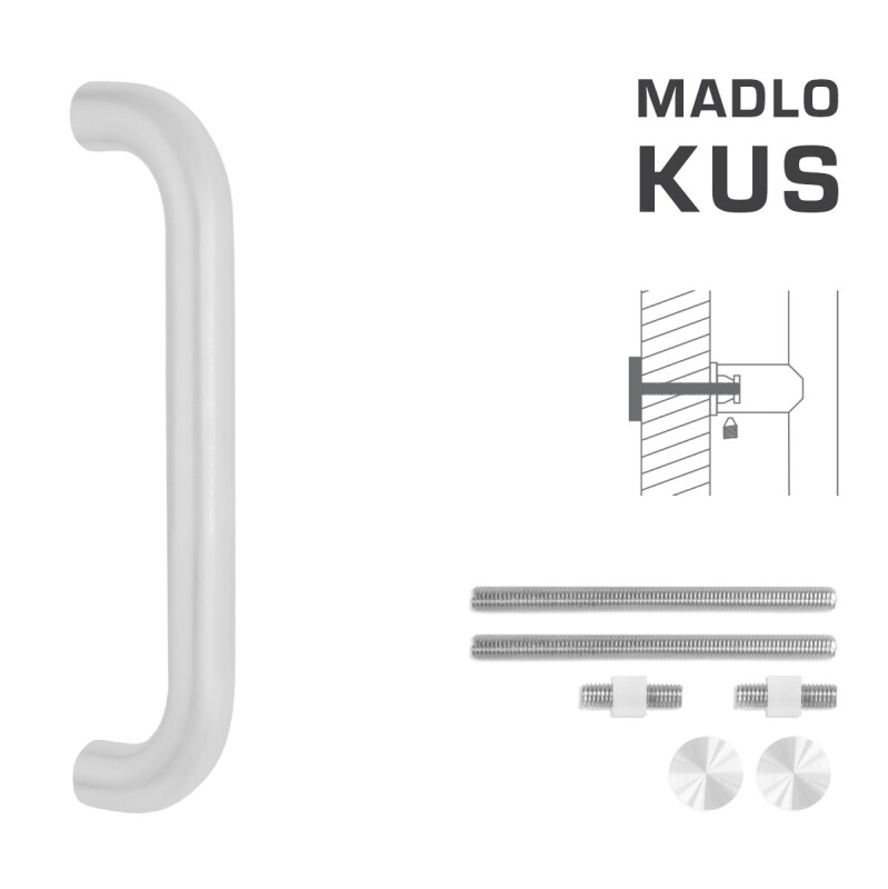 AJTÓKINCS MP kód K01 Ø 32 mm UN - távolság 350 mm (WS - Fehér matt)