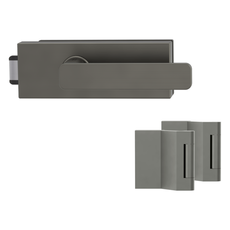 MP GK GLASS LOCK - PURISTO S MINIMÁLIS MODERN fogantyúval - UV (zsanérokkal együtt) - Kasmír szürke