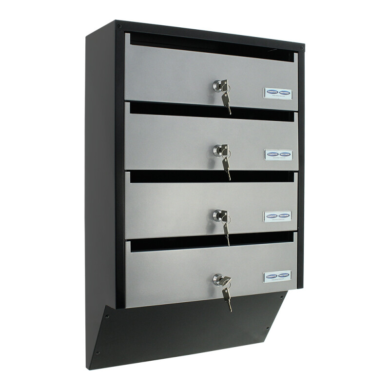 POSTALÁDA MP - 4 DOBOZ KÉSZLET - DEPO 4 - T06209 (ezüst-fekete)