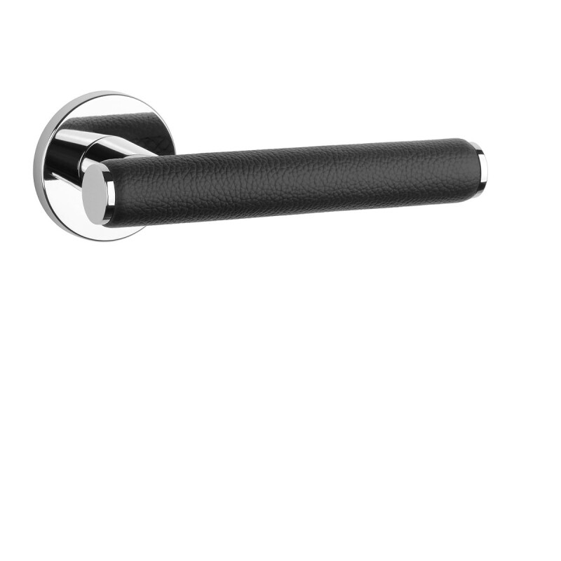 Ajtóvasalatok MP AS - EGERIA - R 7S (OC - ​​Fényes króm / fekete bőr)