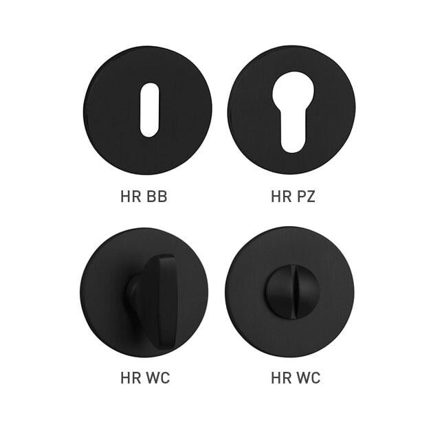 Ajtórozetta MP TI - R 5S (BS - Matt fekete)