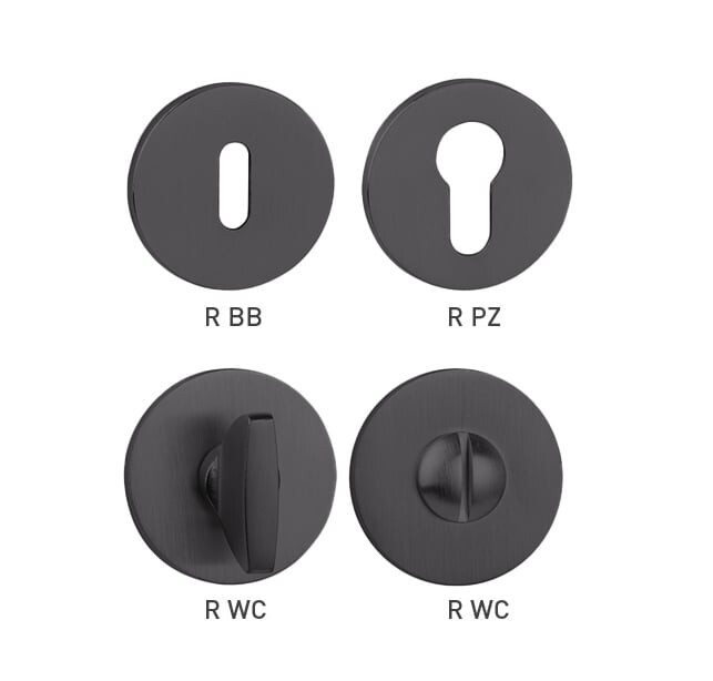 Ajtórozetta MP TI - R 5S (BS PVD - Fekete matt PVD)