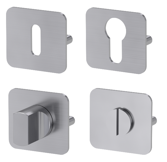 Ajtórozetta MP GK - ONE - HR kilincshez (BN - Szálcsiszolt rozsdamentes acél)