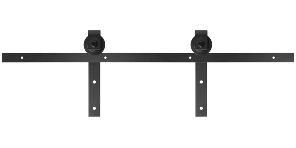 MP VINTAGE 2 tolóajtó rendszer csillapítóval és 2 m-es sínnel (BS - matt fekete)