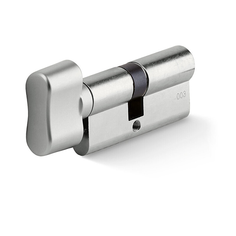 Hengeres biztonsági zárbetét ACT WILKA RC4 gombbal, védett profil (nikkel)