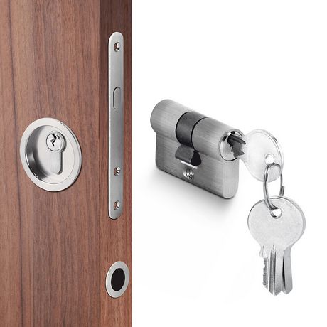 ACT WILKA hengeres épületbetét tolóajtókhoz (nikkel)