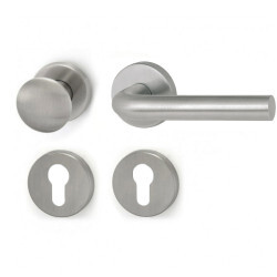 HOLAR MT 01 ajtóvasalat gömbbel és kerek rozettával (rozsdamentes acél)