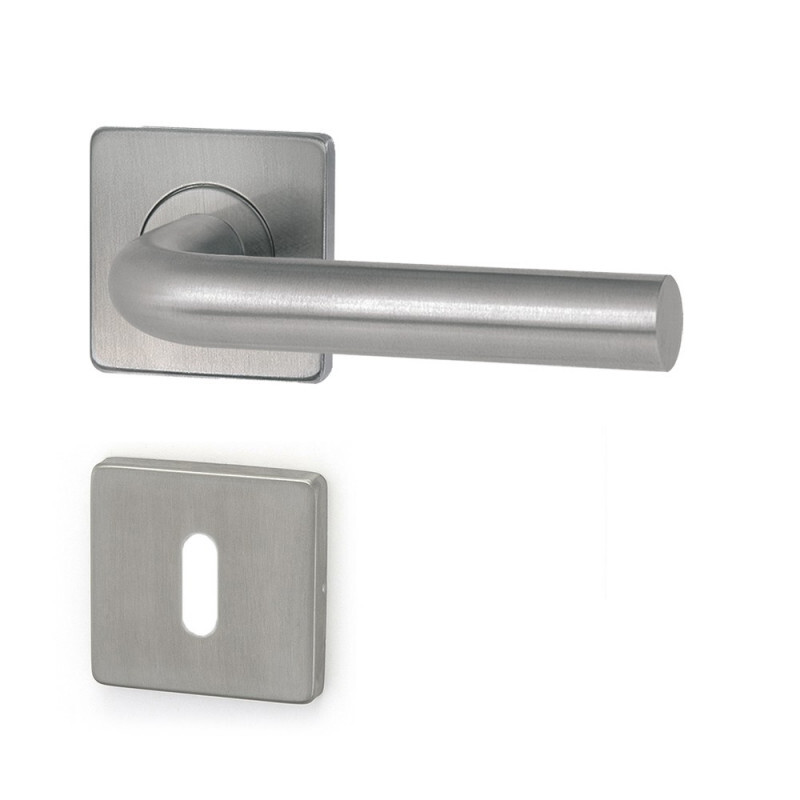 HOLAR MT 01 ajtóvasalat négyzet alakú rozettával (rozsdamentes acél)