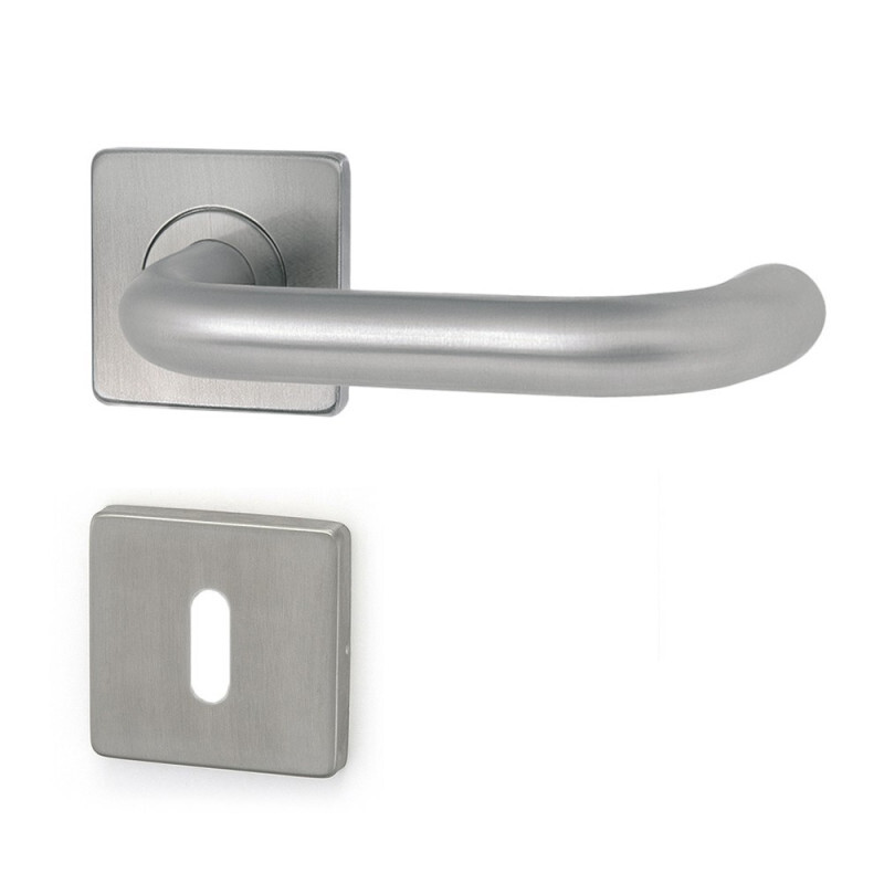 HOLAR MT 02 ajtóvasalat négyzet alakú rozettával (rozsdamentes acél)