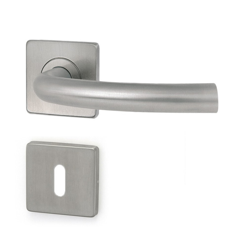 HOLAR MT 03 ajtóvasalat négyzet alakú rozettával (rozsdamentes acél)