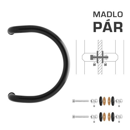 AJTÓKILINCS MP M1 WA/AS-GLASS - pár (fekete RAL 9005)