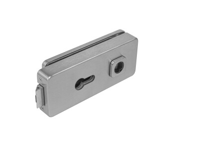 Üvegajtó LOCK UNIQUE R8 - PZ (BN - Szálcsiszolt rozsdamentes acél)