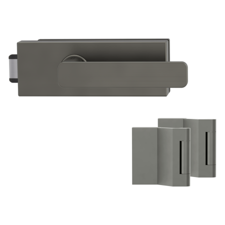 MP GK GLASS LOCK - PURISTO S MINIMÁLIS MODERN fogantyúval - UV (zsanérokkal együtt) - Kasmír szürke