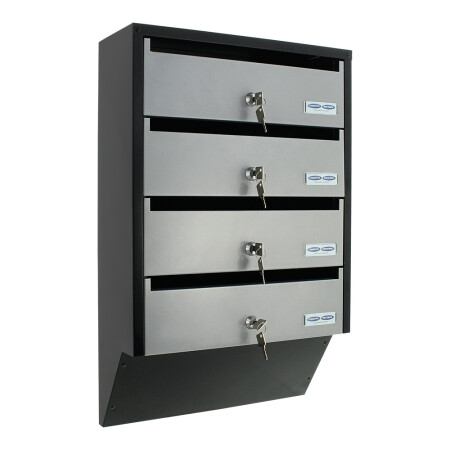 POSTALÁDA MP - 4 DOBOZ KÉSZLET - DEPO 4 - T06209 (ezüst-fekete)