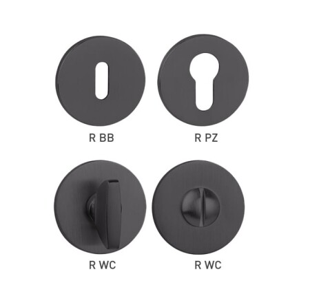 Ajtórozetta MP TI - R 5S (BS PVD - Fekete matt PVD)