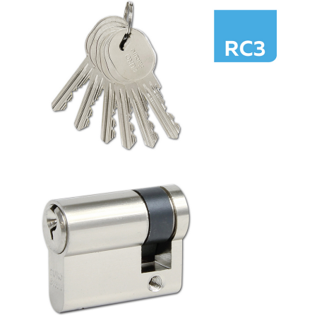 Biztonsági félhenger RICHTER EURO SECURE (MATT NICKEL) - RC3