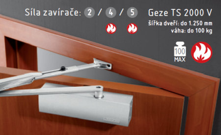 ACT Geze TS 2000 V közelebbi (EZÜST)
