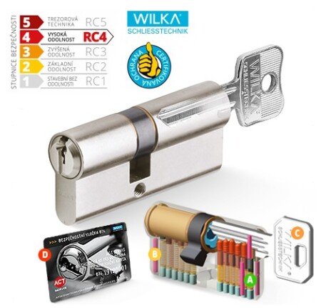 WILKA RC4 hengeres biztonsági standard zárbetét