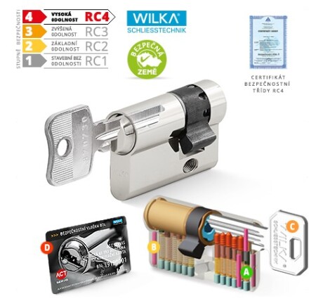 Hengeres biztonsági standard félcilinder WILKA RC4