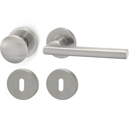 HOLAR MT 13 ajtóvasalat gömbbel és kerek rozettával (rozsdamentes acél)