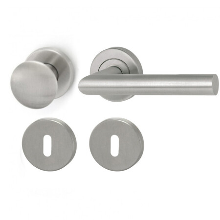 HOLAR MT 00 ajtóvasalat gömbbel és kerek rozettával (rozsdamentes acél)