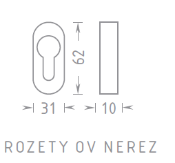 Rozetta az ACT OV PZ (ROZSDAMENTES ACÉL) felszereléséhez