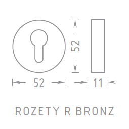Rozetta szerelvényekhez ACT R BB (BRONZ)