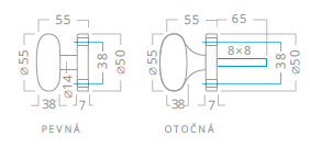 Gömb rozettán ACT lakkozott (PATINA)
