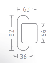 ACT kilincs, festett OV (FEHÉR)