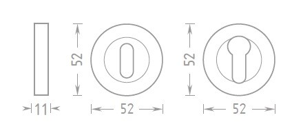 Ajtóvasalat ACT Hagen R (KRÓM/ROZSDAMENTES ACÉL)