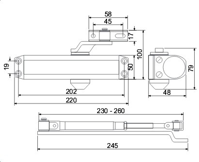 Ajtócsukó RICHTER RZ.804.HO.S
