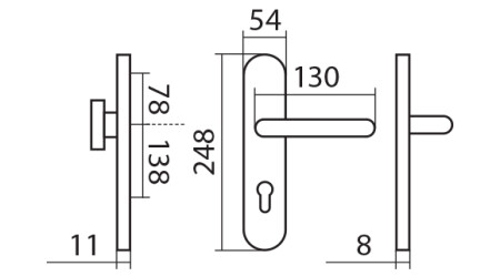 Biztonsági szerelvények TWIN COLUMBUS HR H 2094KS fogantyúval KLESO (E)