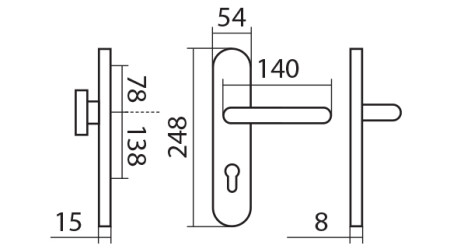 Biztonsági szerelvény TWIN COLUMBUS DEF HR H 2094KS GULF fogantyúval (E)