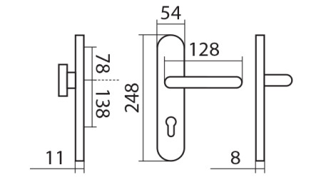 Biztonsági szerelvény TWIN COLUMBUS HR H 2094KS ALA fogantyúval (E)