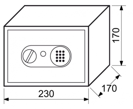 elektronikus zárral ellátott széf RICHTER RS.17.EDN.B