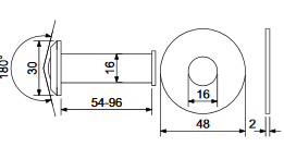 Ajtókukucskáló RICHTER RVW.54-96.BRNI