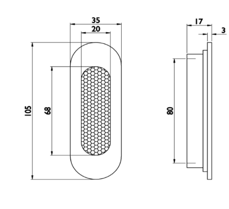 Ablak vasalat TWIN HS PORTAL SHELL H 3652 (CM)