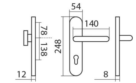 Biztonsági szerelvény TWIN COLUMBUS H 2087KS fogantyúval GULF (E)