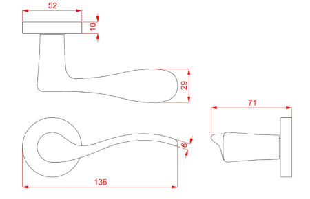 Ajtószerelvények TWIN EVA C1124 (CM)